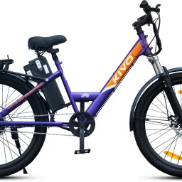 KIVO Easy Electric Bicycle with Extended Back Carrier 26 inches Single Speed Lithium-ion (Li-ion) Electric Cycle-2