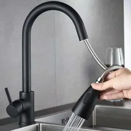 - Single Lever Premium Hot & Cold Water Kitchen Sink Mixer Pull out 2 Mode Tap Kitchen Mixer Faucet-image-48
