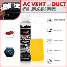 Car AC Vent & Duct / Dust Cleaner Foam Spray With Long Nosal Pipe | Removes Dust and Mould From AC | Vehicle Interior Cleaner-image-3