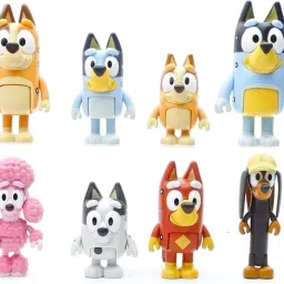 New BLUEY 8 Pup Dogs Family Tiny Toys Action Figures 5 cm Cartoon Models-18