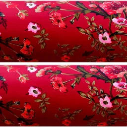 Round Bolster Microfibre Floral Sleeping Pillow Pack of 2-11