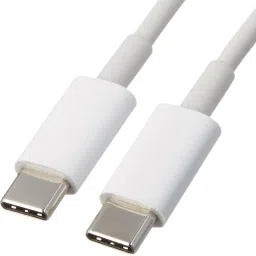 Stylewell White Dual Sided USB Type-C Male To USB Type-C Male 2.0 (1 Meter) Fast Charging Cable Cord For All Type-C Smartphones Phone Converter-3