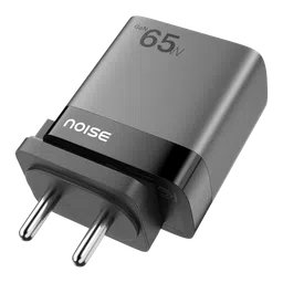 noise Power 65W Type A & Type C 3-Port Fast Charger (Adapter Only, GaN Technology, Black) image 3