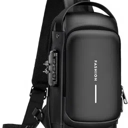 Black Men & Women Shoulder Bag Urban Secure Sling Pack-image-49