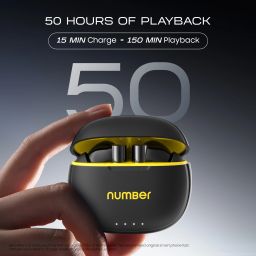 number Navo Buds X1 w/ 50H Playtime, Dual Pairing, 13mm Speakers, ENC, 45ms Low Latency Bluetooth Headset image 5