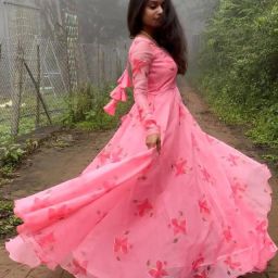 Printed Georgette Stitched Anarkali Gown-image-37