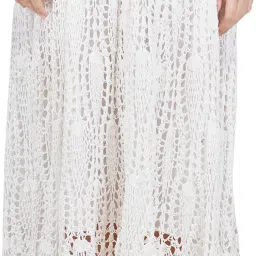 Women Self Design A-line White Skirt-image-83