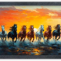 Horse Painting For Wall Mount wall For Gift Happy Brithday us Digital Reprint 13 inch x 10 inch Painting-image-24