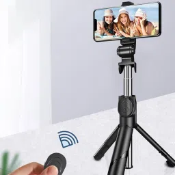 ftcome New Arrival XT-02 Tripod Selfie Stick, Extendable Selfie Stick with Tripod Stand and Detachable Wireless Bluetooth Remote, Ultra Compact Selfie Stick for Mobile Tripod Tripod, Tripod Kit, Monopod, Monopod Kit, Tripod Ball Head, Tripod Bracket, Tripod Clamp-2