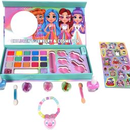 Kids Washable Makeup Kit with Fold-Out Palette, Mirror & Non-Toxic Makeup-image-33