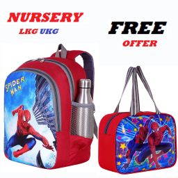 Spideman 15x11 inch Pre-School For Nursery (LKG/UKG)Girls/Boys kids school Bag Waterproof School Bag-image-49