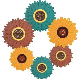 Silicone Placemat Trivet Mat Daisy Flower Shape Pan Pot Holders Anti Slip Place Mat, Kitchen Insulation Coaster, 2 Size : Big-20cm,Small-15cm,Random Trivet-38