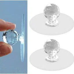 Self Adhesive Door Pul-Push Handle Drill Free Cabinet Wardrobe Glass Knob Handle Hook 2-27