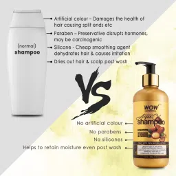 wow skin science Moroccan Argan Oil Shampoo (with DHT Blocker) - 300 mL image 5