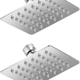4x4 Inch S.S-304 Ultra Slim Shower Head Only (Pack of 2) Fixed Mount-picture-21
