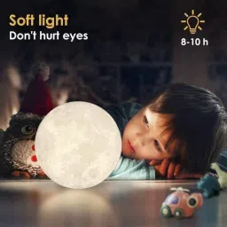 zoriada USB Rechargeable Moon Lamp 5 Color Changing Sensor Night Lamp image 3