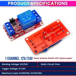 amiciSmart 1 Channel Relay Module Shield with Optocoupler – High and Low Level Trigger Smart Kit image 2