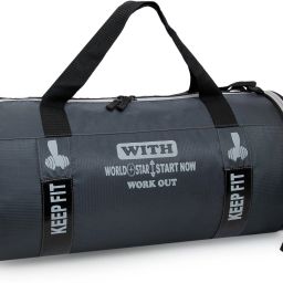 4 L Hand Duffel Bag - Men & Women black Sports Duffel with Shoe Compartment & Detachable Belt - Grey - Regular Capacity-image-89