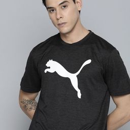 Puma Men Black Brand Logo Printed TRAIN FAV HEATHER CAT Sustainable T-shirt-image-94