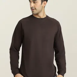 XYXX Men Brown Solid Cruze French Terry Cotton Black Sweatshirt-image-62