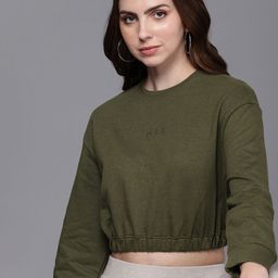 HRX by Hrithik Roshan Women Lifestyle Crop Terry Sweatshirt-image-11