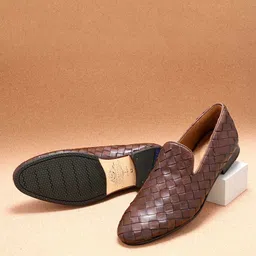 Ruosh Men Textured Formal Slip-On Shoes-image-62