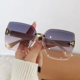 Gradient, UV Protection, Toughened Glass Lens, Mirrored Rectangular Sunglasses (Free Size)-2