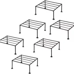 Modern Indoor / Outdoor Iron Planter Stand / Flower Shelf Rack Holder Plant Container Set-1