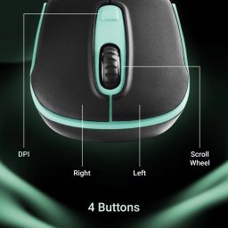 ZEBRONICS Dash Pro Wireless Ambidextrous Optical Mouse Wireless Mouse, 1600 DPI, 3-Level DPI, Lightweight, Power Saving image 5