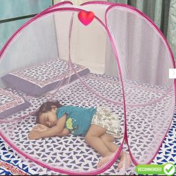 Polyester Kids Pink Foldable Baby Mosquito Net – Pop-Up Design, Portable & Soft Mesh Fabric Mosquito Net-image-71