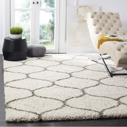 IMRA CARPET Grey Geometric Polyester Carpet-picture-25