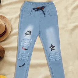 A-Okay Boys High-Rise Acid Wash Light Fade Mildly Distressed Embroidered Stretchable Jeans-image-61