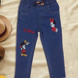 A-Okay Girls Blue Jogger High-Rise Acid Wash Jeans-image-53