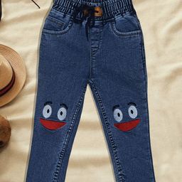 A-Okay Girls Blue Jogger High-Rise Acid Wash Stretchable Jeans-image-45