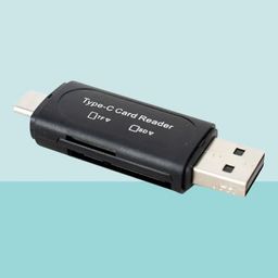 generic 2 in 1 USB Type-C Card Reader, Dual USB Interface, Portable Memory Card Adapter for Android,iOS and Window, Laptop (Limited Warranty 1 Year) image 2