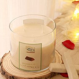 Tara Enlightening World Sandalwood Three Wick Clear Glass Jar Candle Chrome Finish Lid-image-64