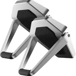 BUFONA Laptop Keyboard Stand Holder Non-Slip Base Laptop Desk Stand Support Bracket Laptop Stand 2 Pcs Portable Invisible Laptop Riser Stand Cooling Pad Aluminium Floor and Desk Stand Rotatable Laptop Stand Compatible with Universal Laptops-17