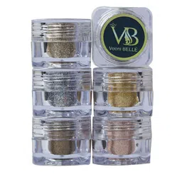 Veoni BELLE Set of 6 Power Shimmer Illuminator Eyeshadow Glitter - Light Shade-11