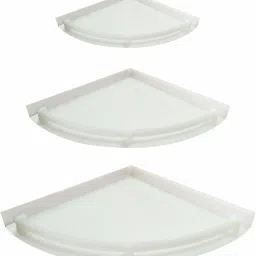 THE NEXT TREND Corner Corner Shelf for Bathroom and Kitchen Shelves (Pack of 3) Plastic Wall Shelf-image-19
