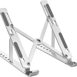 TEG laptop stand with adjustable folding Laptop Stand, Portable Laptop Mount, Adjustable Holder Riser, Ventilated Ergonomic Aluminum Notebook Stand, Compatible with MacBook Pro, Dell, Lenovo, HP Laptop Stand-image-100