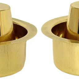 Pack of 2 Brass Dabara Set for Serving Filter Coffee,Tea,Davara Set Plain - Set of 2 Pcs-2