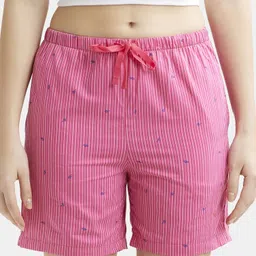 jockey Striped Women Pink Regular Shorts-picture-38