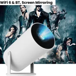 Guggu Smart Projector for Home 4K Support Rotabable Design withApp Netflix,YouTubeR31 (4500 lm / 1 Speaker / Wireless / Remote Controller) Portable Projector-3