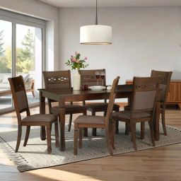 royaloak Johor Malaysian 6 Seater Dining Table Set in Brown Colour-picture-31