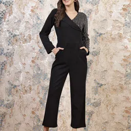 Athena Black Embellished Basic Jumpsuit-20
