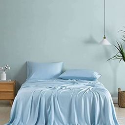 Bajo's Turquoise Blue 300 TC Cotton Queen Bedsheet With 2 Pillow Covers-image-20