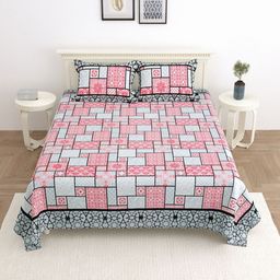 Wayne Martin Black Floral 330 TC King Bedsheet with 2 Pillow Covers-image-52
