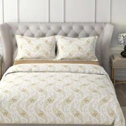 HOME PLUS STUDIOS Raymond Rich Dream Gold-Toned Cotton 160 TC Bedsheet Set-2.74mx2.74m-image-84