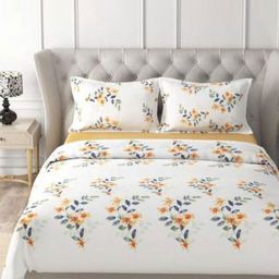 HOME PLUS STUDIOS Raymond Rich Dream Gold-Toned Cotton 160TC King Bedsheet Set-2.74mx2.74m-image-86