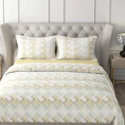 HOME PLUS STUDIOS Raymond Rich Dream Gold-Toned Cotton160 TC King Bedsheet Set-2.74mx2.74m-image-85